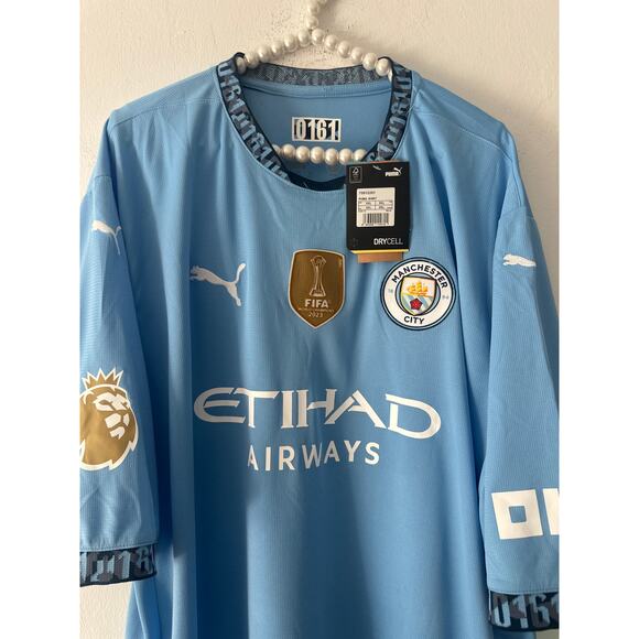 NWT MANCHESTER CITY 2024 2025 HOME FOOTBALL SHIRT JERSEY EPL - Picture 3 of 12